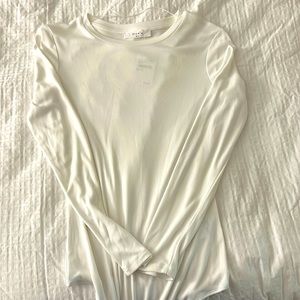 White ribbed body suit